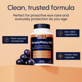 Simply Nature's Pledge Macu MD capsules laid out on a surface