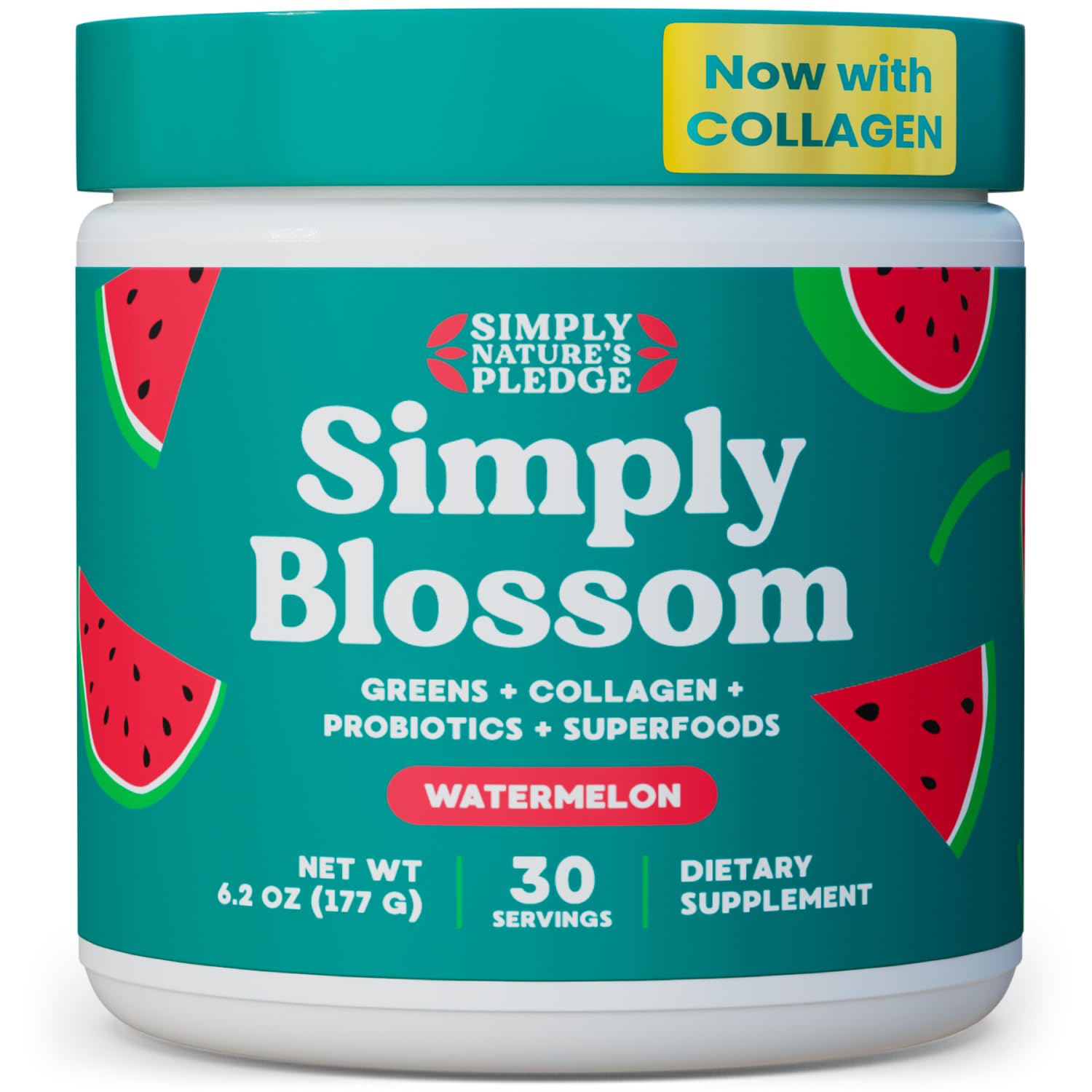 Simply Nature's Pledge Simply Blossom Greens Superfoods Powder front view