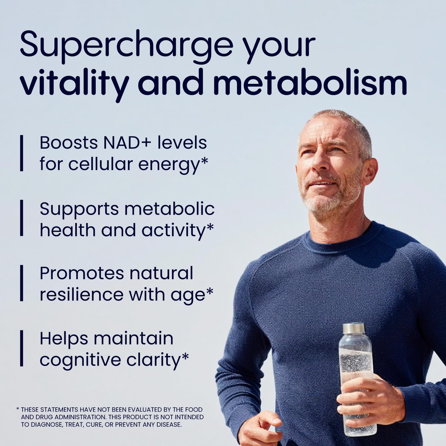 Simply Nature's Pledge SimplyNMN 500mg powder mixed in water