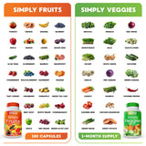 Simply Nature's Pledge Whole Food Superfood Supplement capsules in a clear bottle