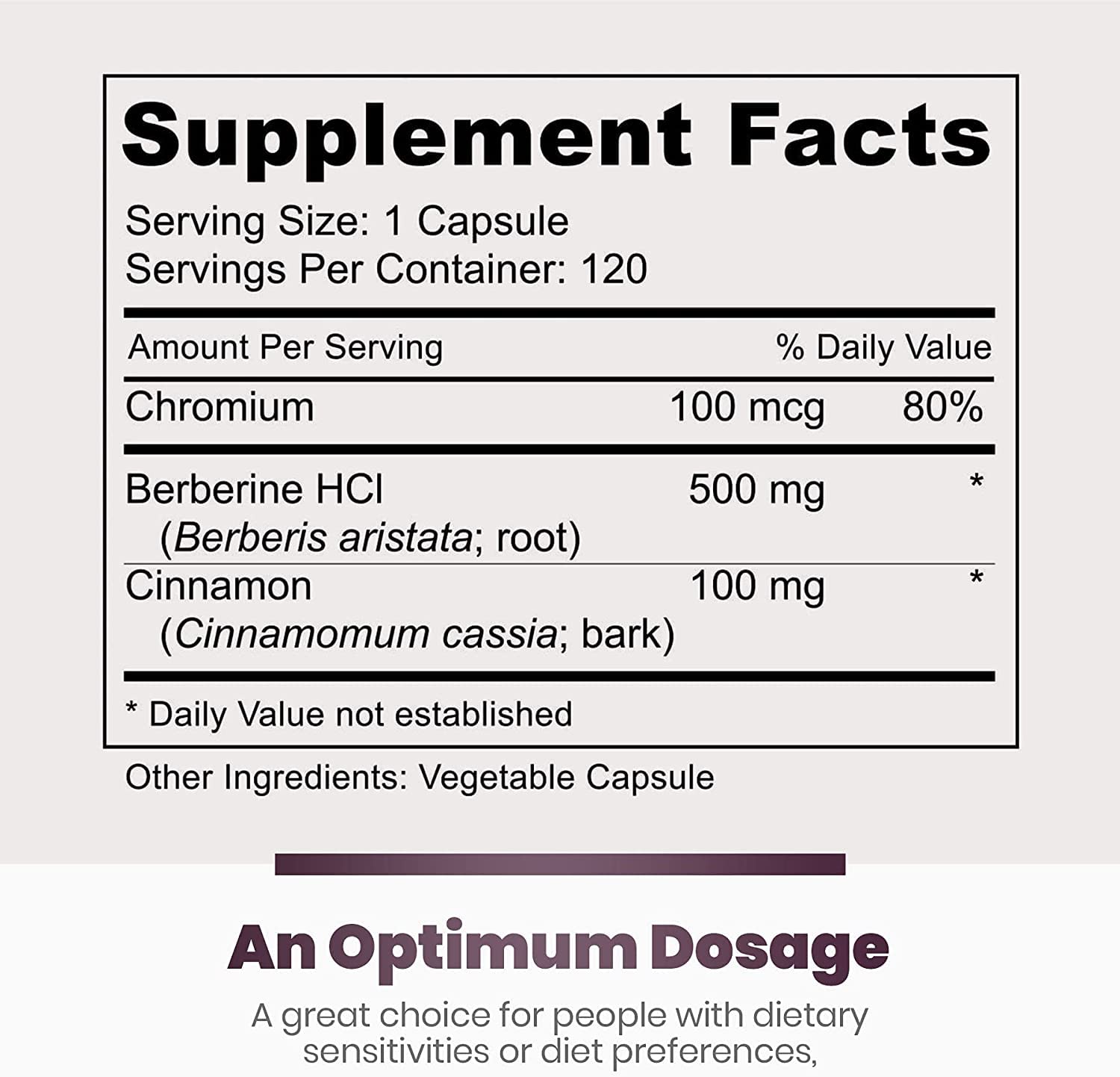 Simply Natures Pure Berberine 500mg bottle side view