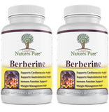 Simply Natures Pure Berberine 500mg capsules front view
