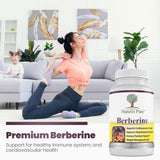 Simply Natures Pure Berberine 500mg supplement capsule close-up