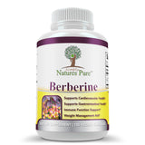 Simply Natures Pure Berberine 500mg supplement capsule front view