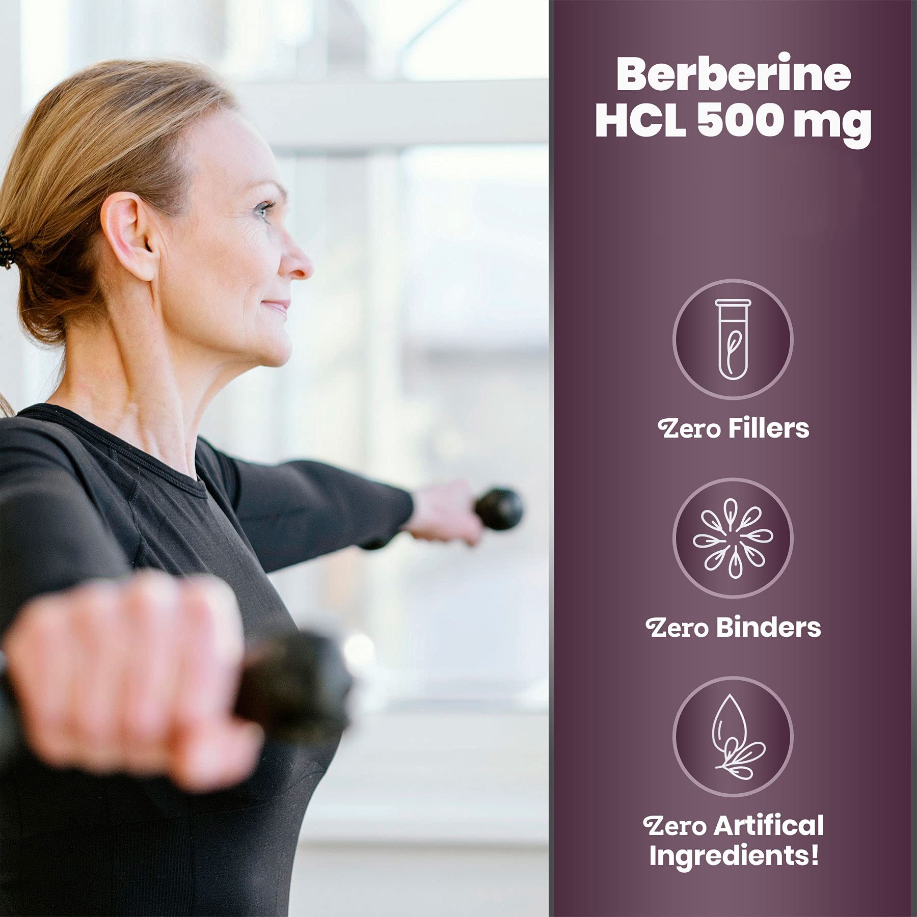 Simply Natures Pure Berberine 500mg supplement ingredients list