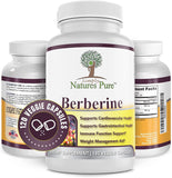 Simply Natures Pure Berberine capsules on a wooden table