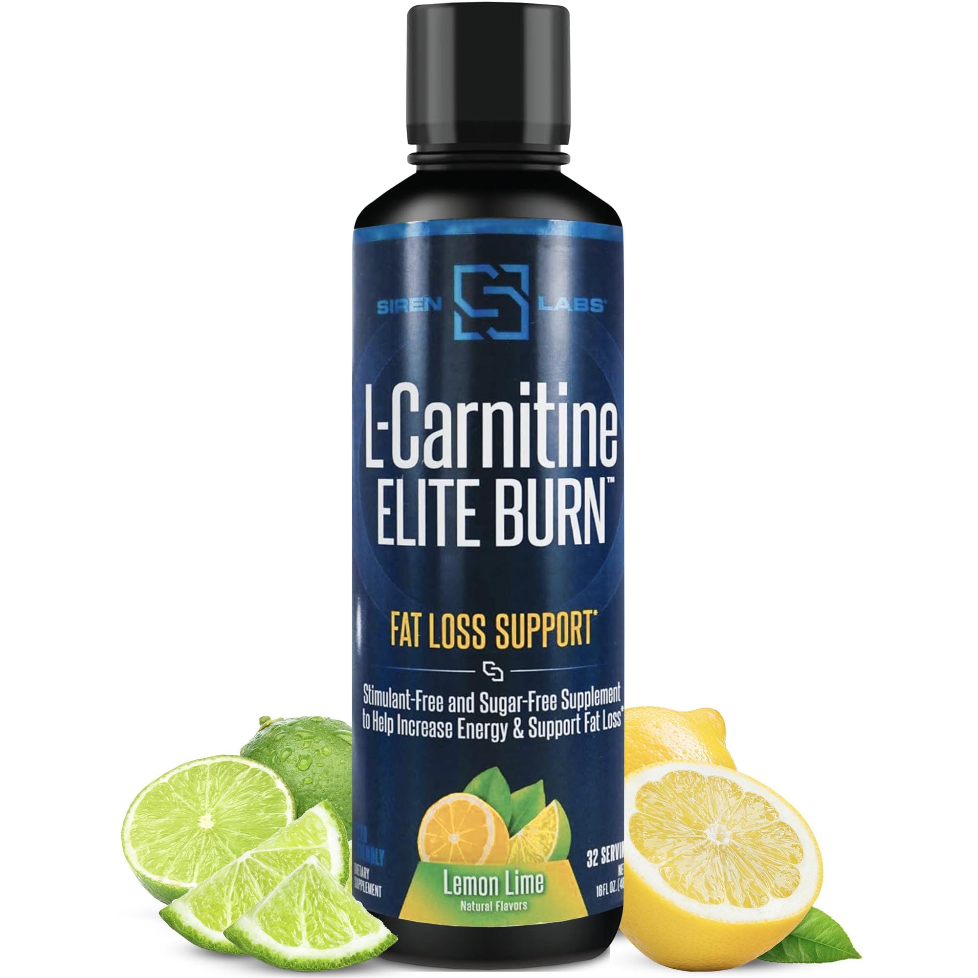 SIRENLABS L-Carnitine ELITE BURN front view with Strawberry Blast flavour