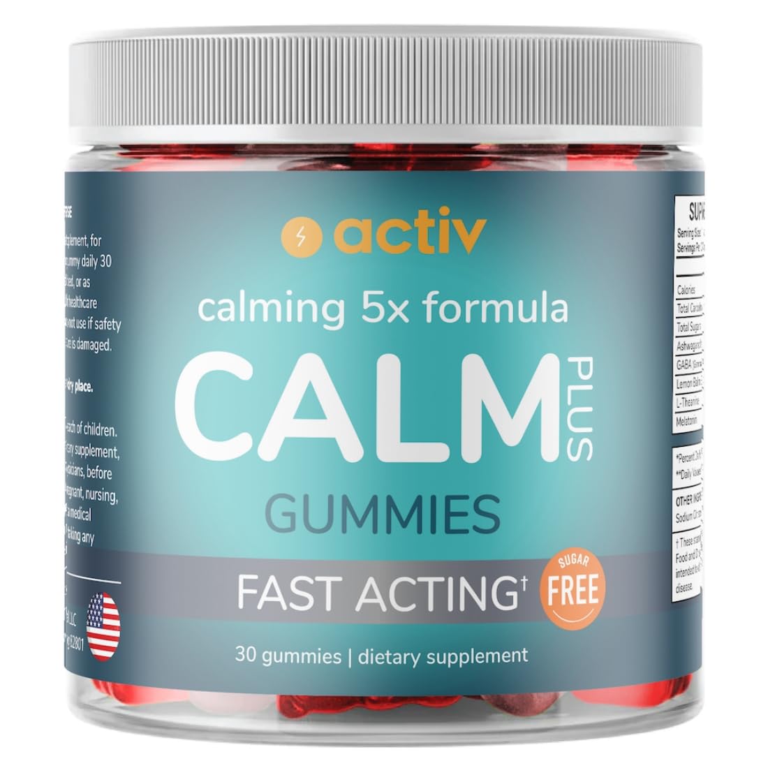 SIRIUS INTERNATIONAL Calm Gummies 30 Count Strawberry front view