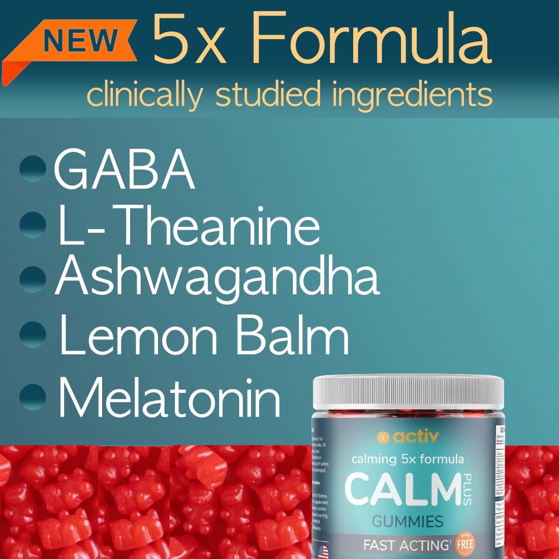 SIRIUS INTERNATIONAL Calm Gummies back label with ingredients