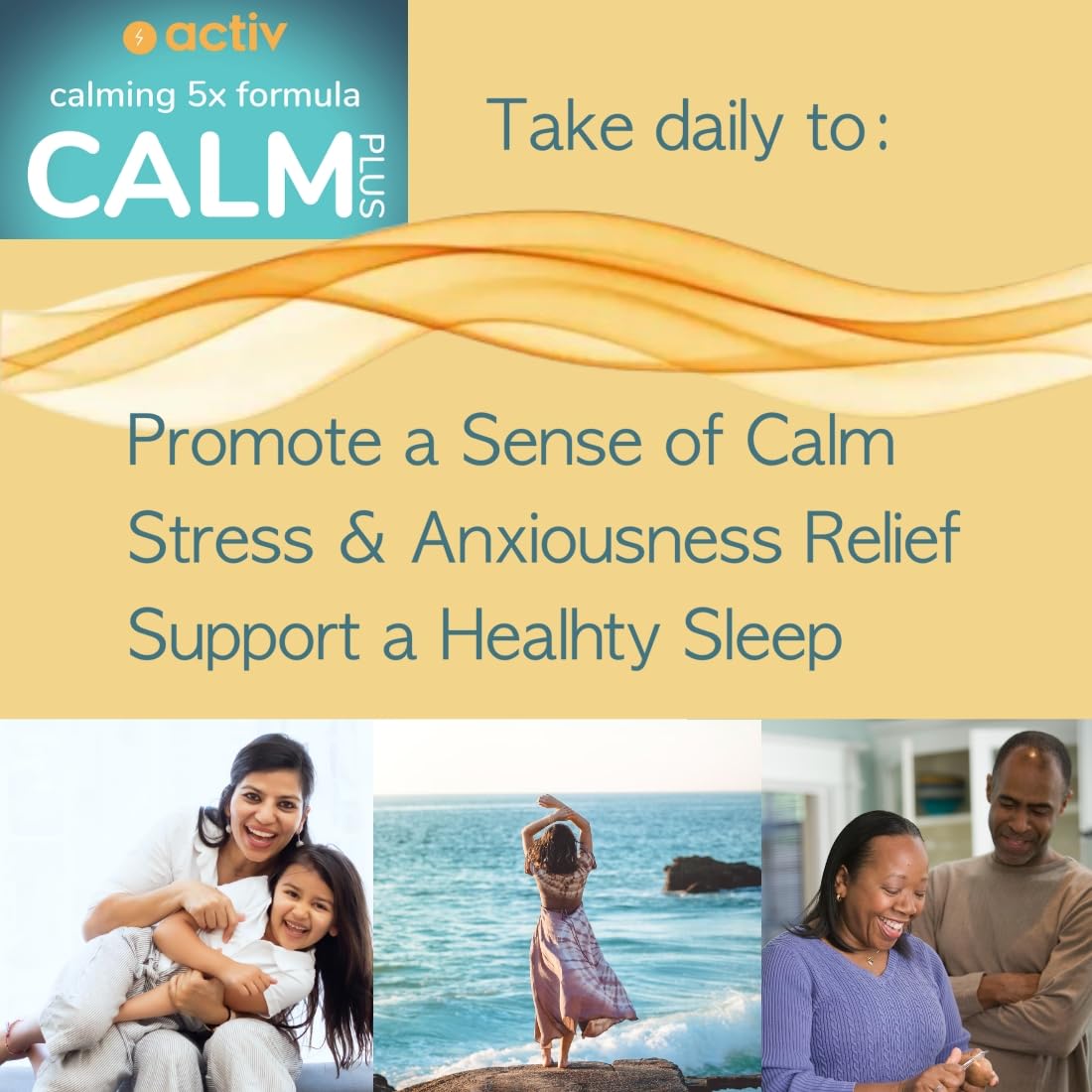 SIRIUS INTERNATIONAL Calm Gummies on a wooden table