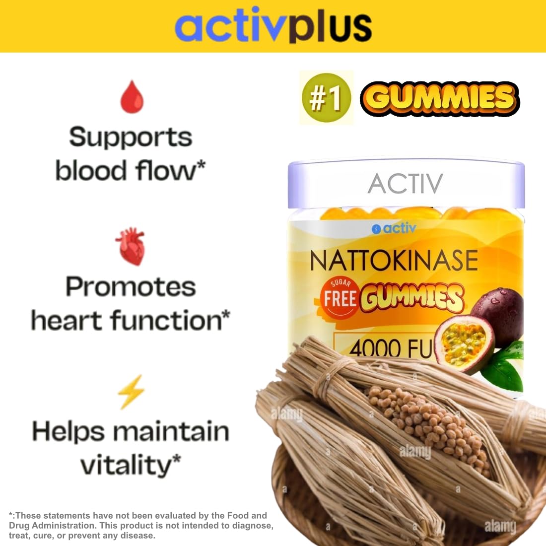 SIRIUS INTERNATIONAL Nattokinase 4000 fu Gummies packaging