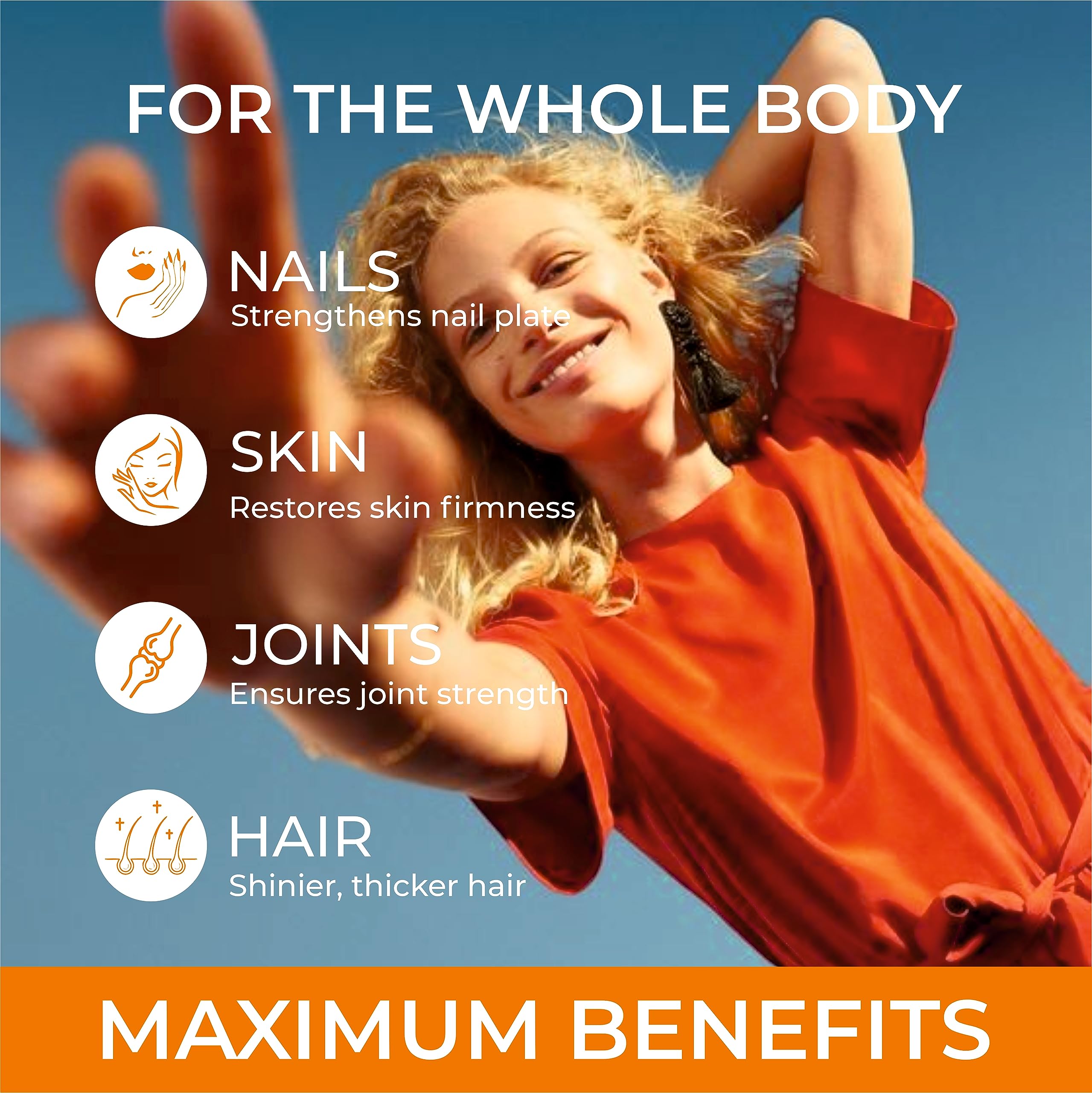 SIRUNES Multi Collagen Capsules on a wooden table