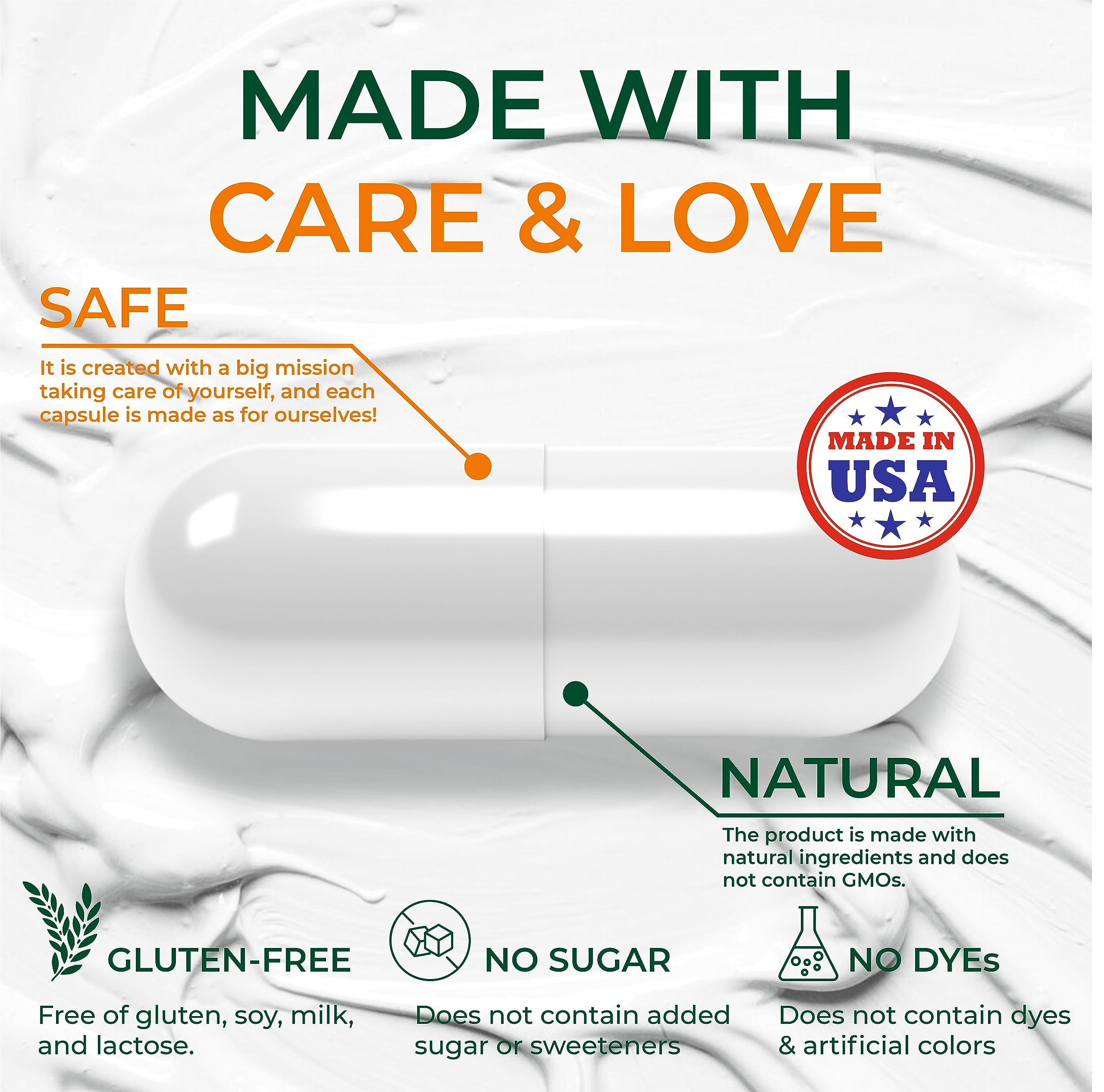 SIRUNES Organic Marine Collagen Peptides close-up of capsules