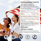 SIRUNES Organic Marine Collagen Peptides ingredients list on packaging