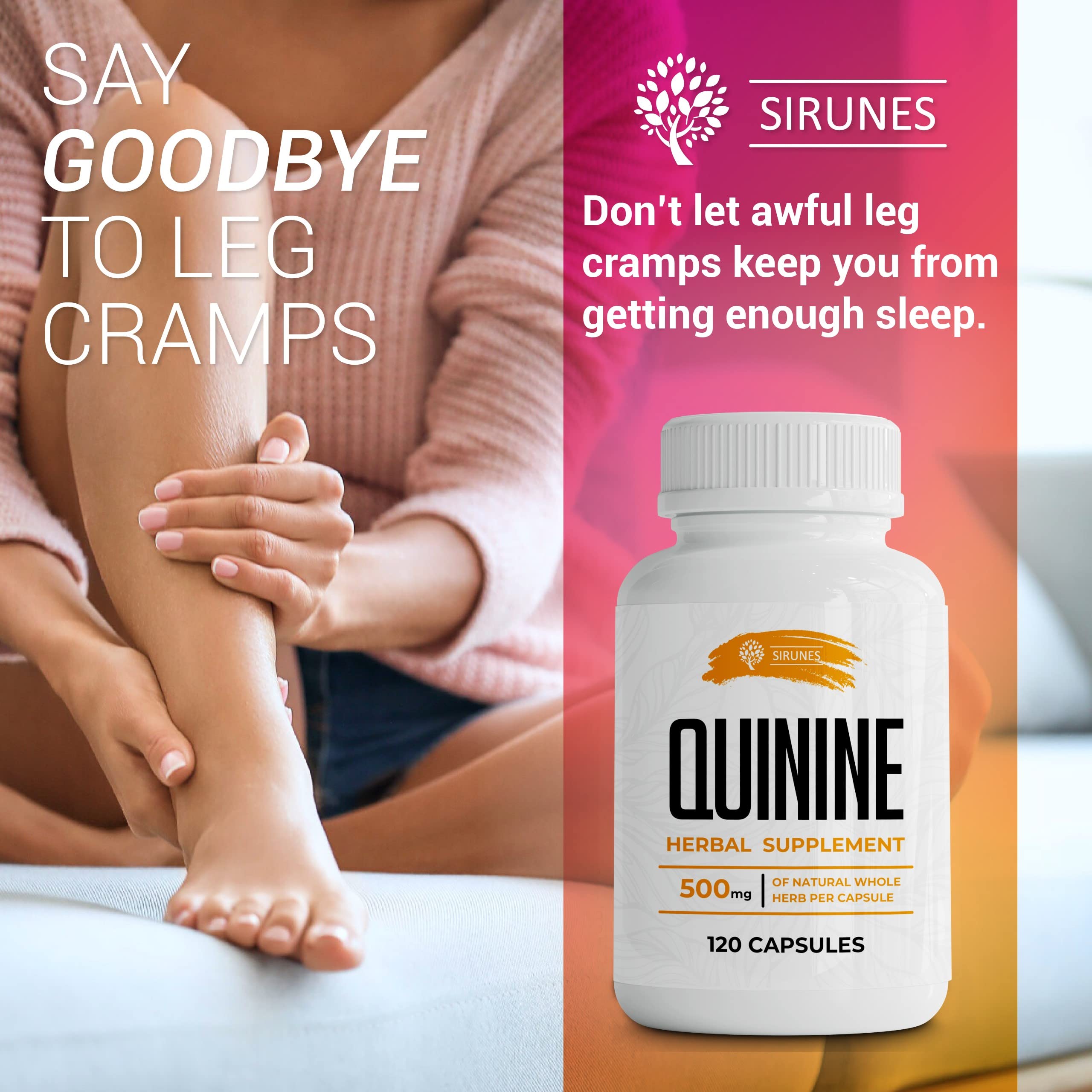 SIRUNES Quinine Capsules close-up of gelatin capsules