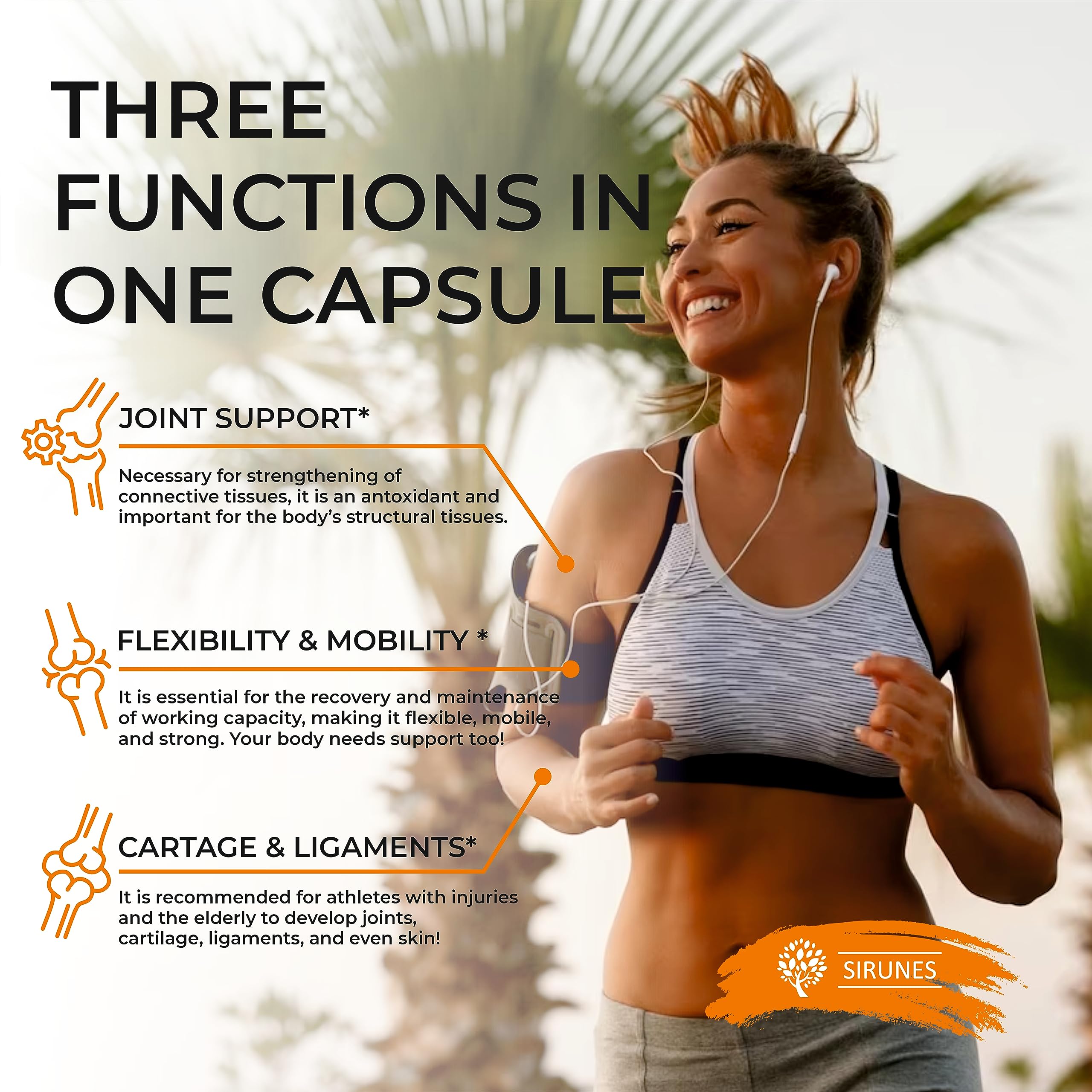 SIRUNES Type 2 Chicken Collagen Capsules packaging details