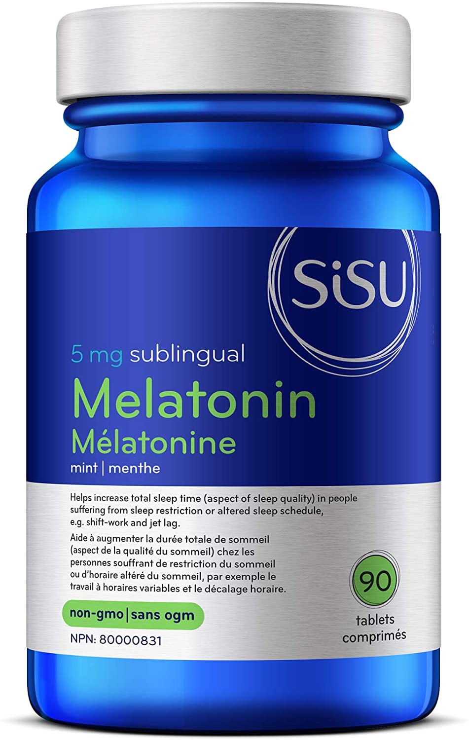 SISU Melatonin 5mg 90 Tablets front view