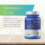 SISU Melatonin 5mg bottle side view