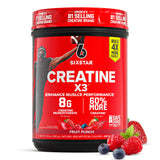Six Star Creatine X3 Powder Fruit Punch front view