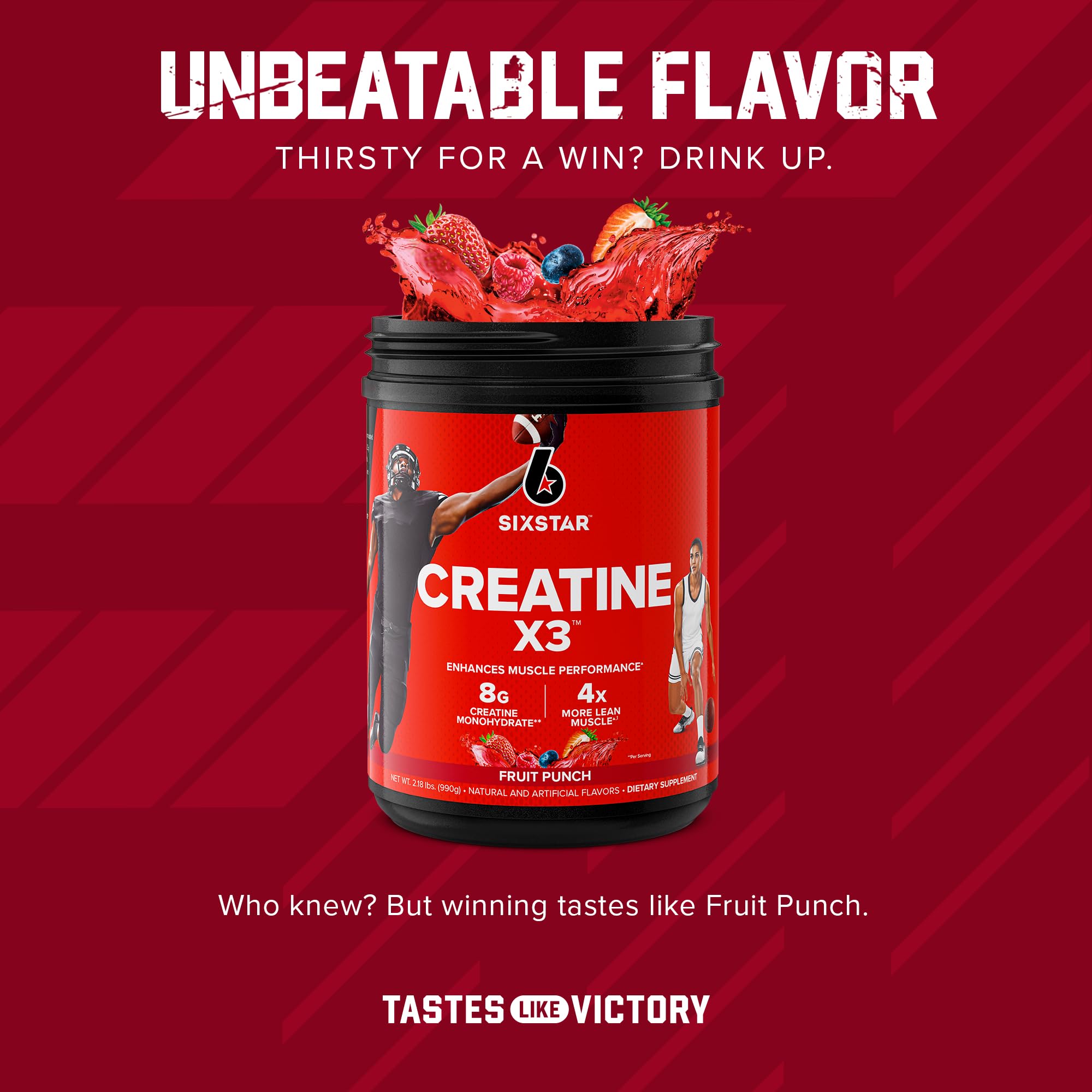 Six Star Creatine X3 Powder served in a glass