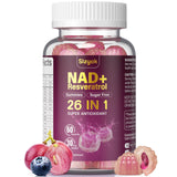 Sizyok NAD Resveratrol Gummies front view with packaging