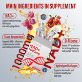 Sizyok NAD+ Resveratrol liquid supplement bottle with measurement