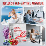 Sizyok NAD+ Resveratrol liquid supplement on a table