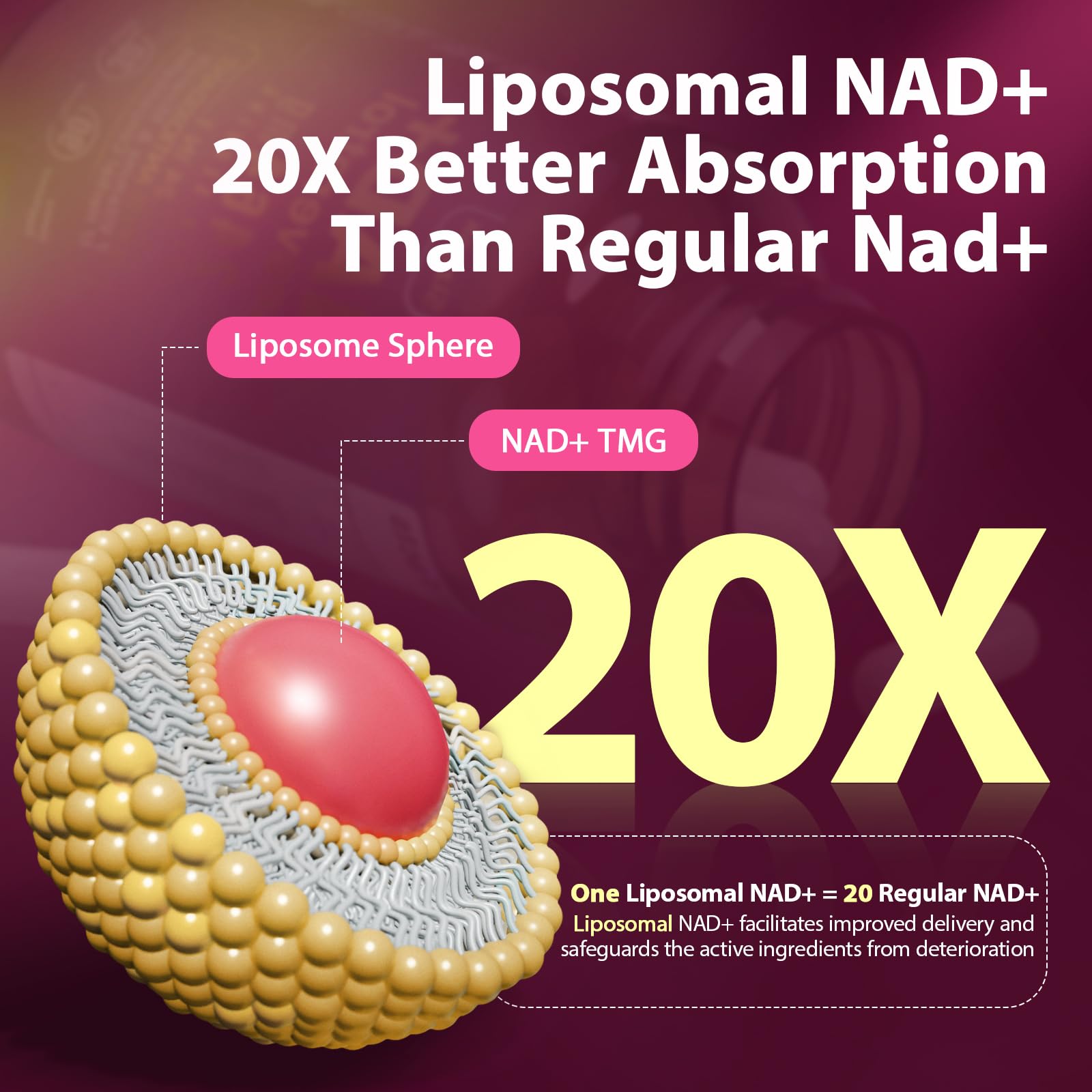 Sizyok NAD+ Supplement packaging with ingredients list
