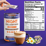 Skinny Coffee SuperBoost Night Collagen Burn with a calming night scene