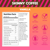 SkinnyBoost Skinny Coffee 3g packet back view