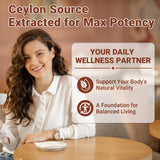 Skiseoy Ceylon Cinnamon Softgels on a wooden table