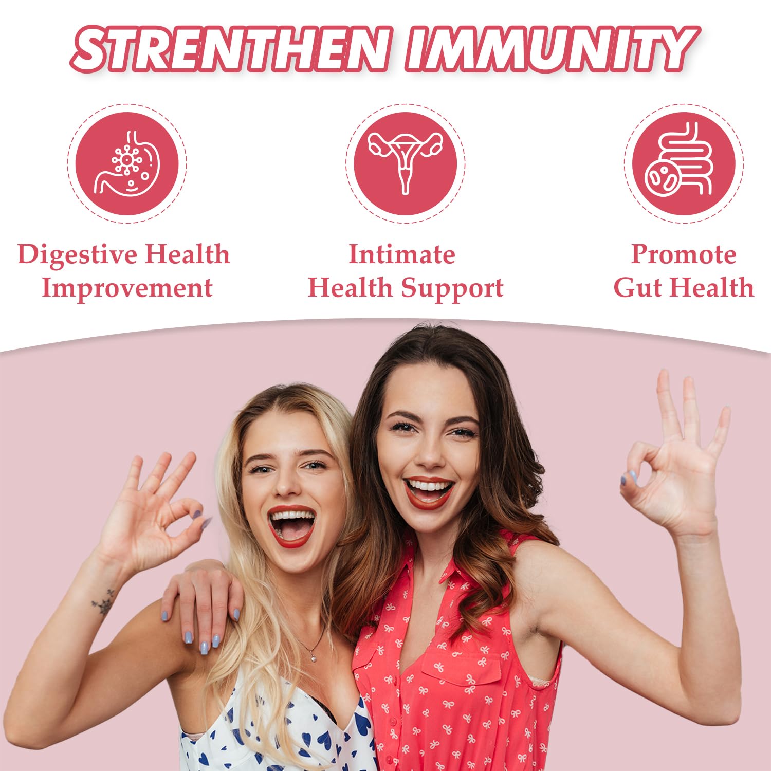 Skiseoy Feminine pH Balance Gummies side view with dosage details