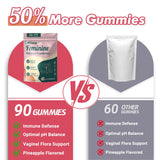 Skiseoy Feminine pH Balance Gummies with fresh pineapple slices