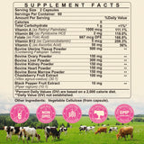 SKLIA Beef Organs for Women supplement side view