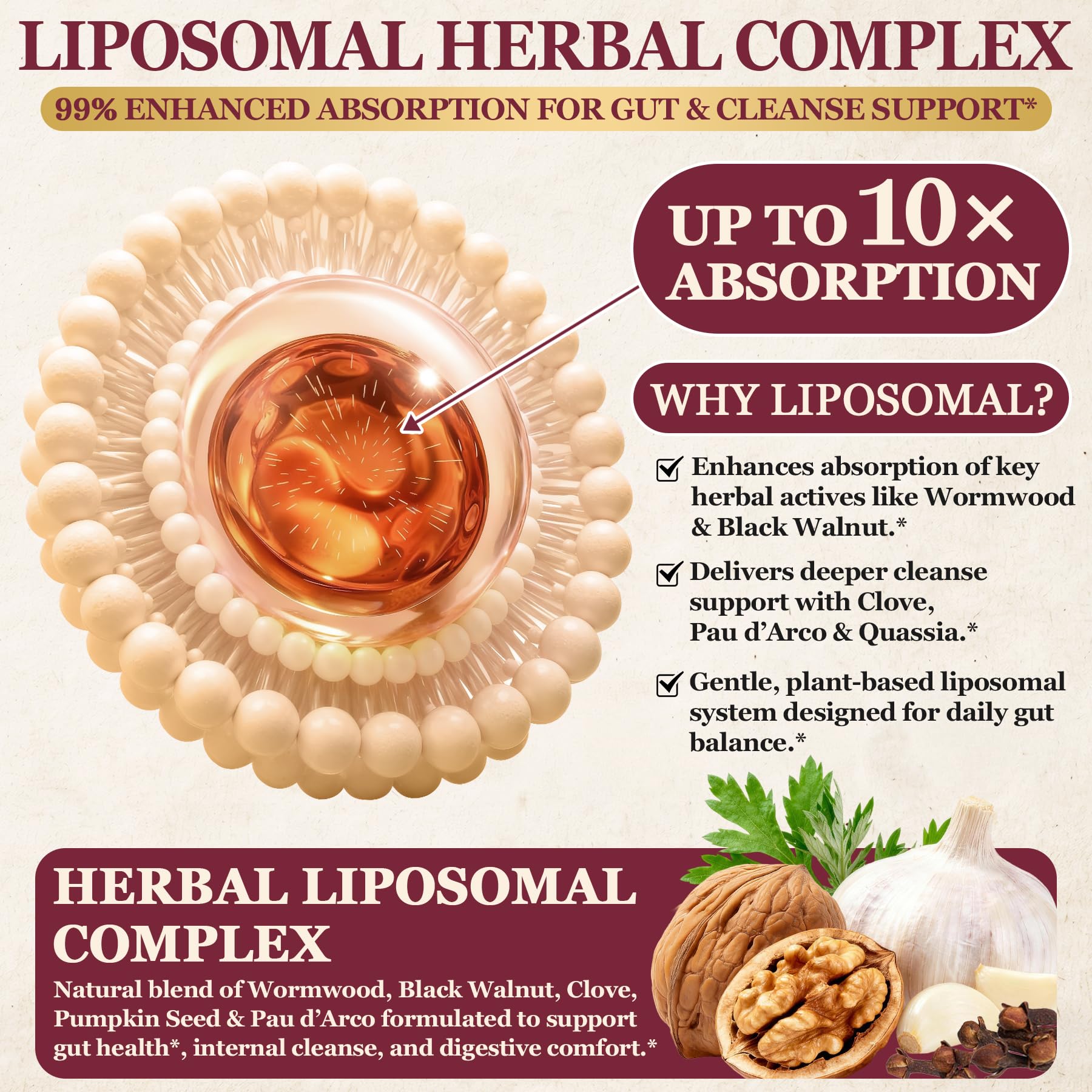 SKLIA Full-Spectrum Herbal Cleanse capsules with fresh herbs