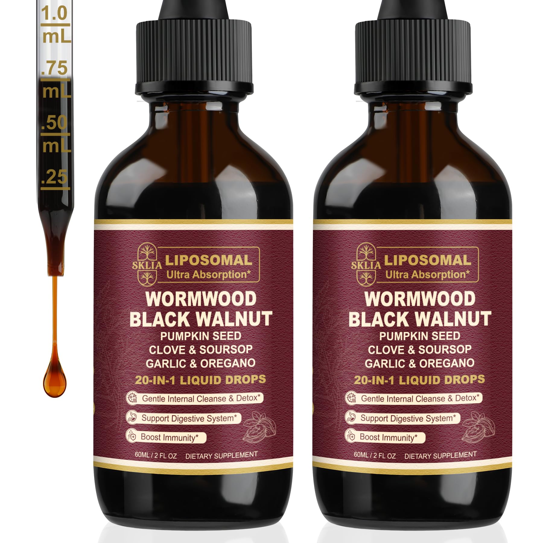 SKLIA Liposomal Herbal Supplement 1500mg front view