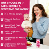SKLIA Milk Thistle Gummies lifestyle scene with a mother