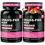 SKLIA Women's Beef Organ Supplement front view with capsules