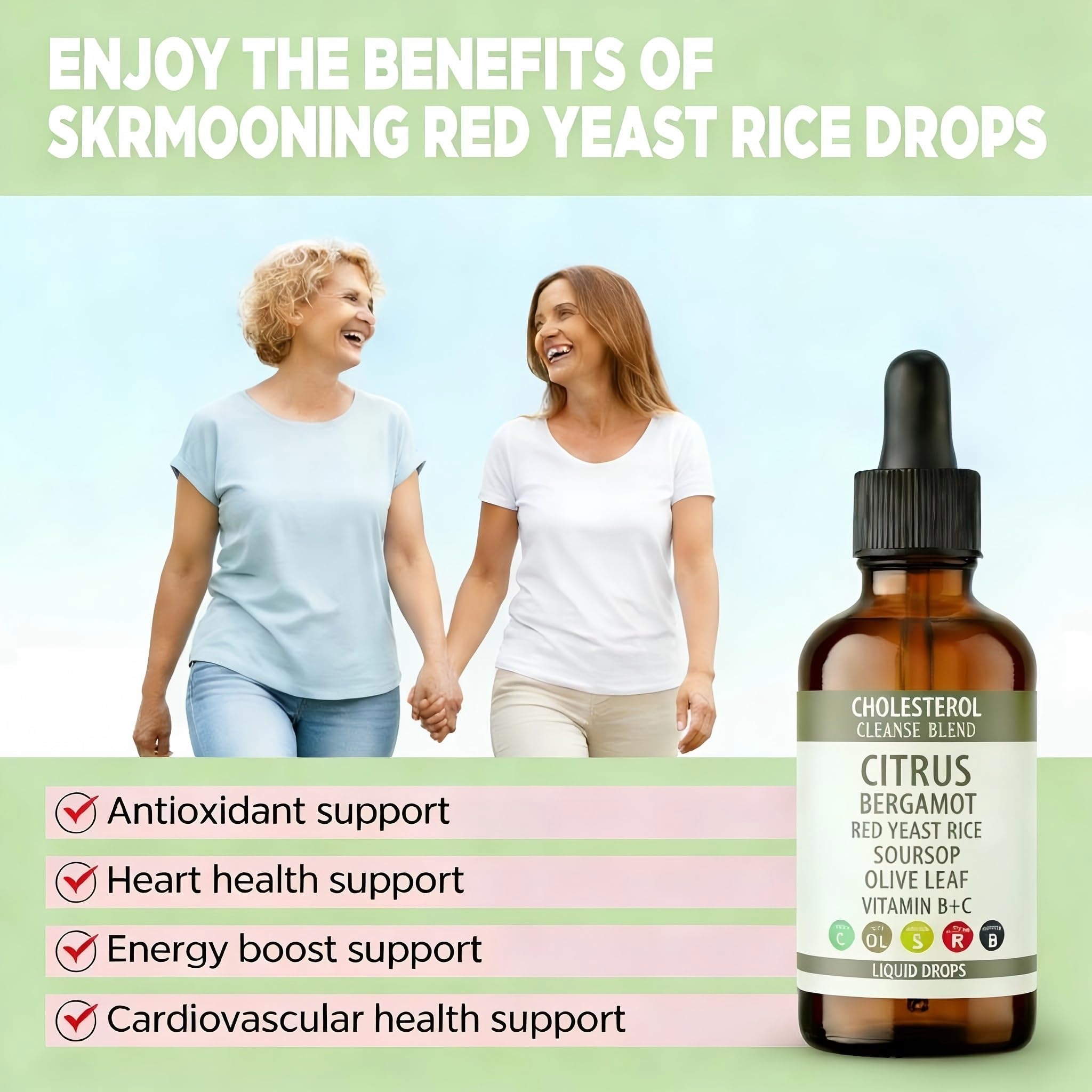 Skrmooning Citrus Bergamot Drops in a glass of water