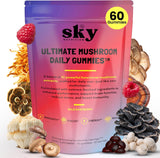 SKY NUTRITION Mushroom Gummies 10-in-1 raspberry flavour front view