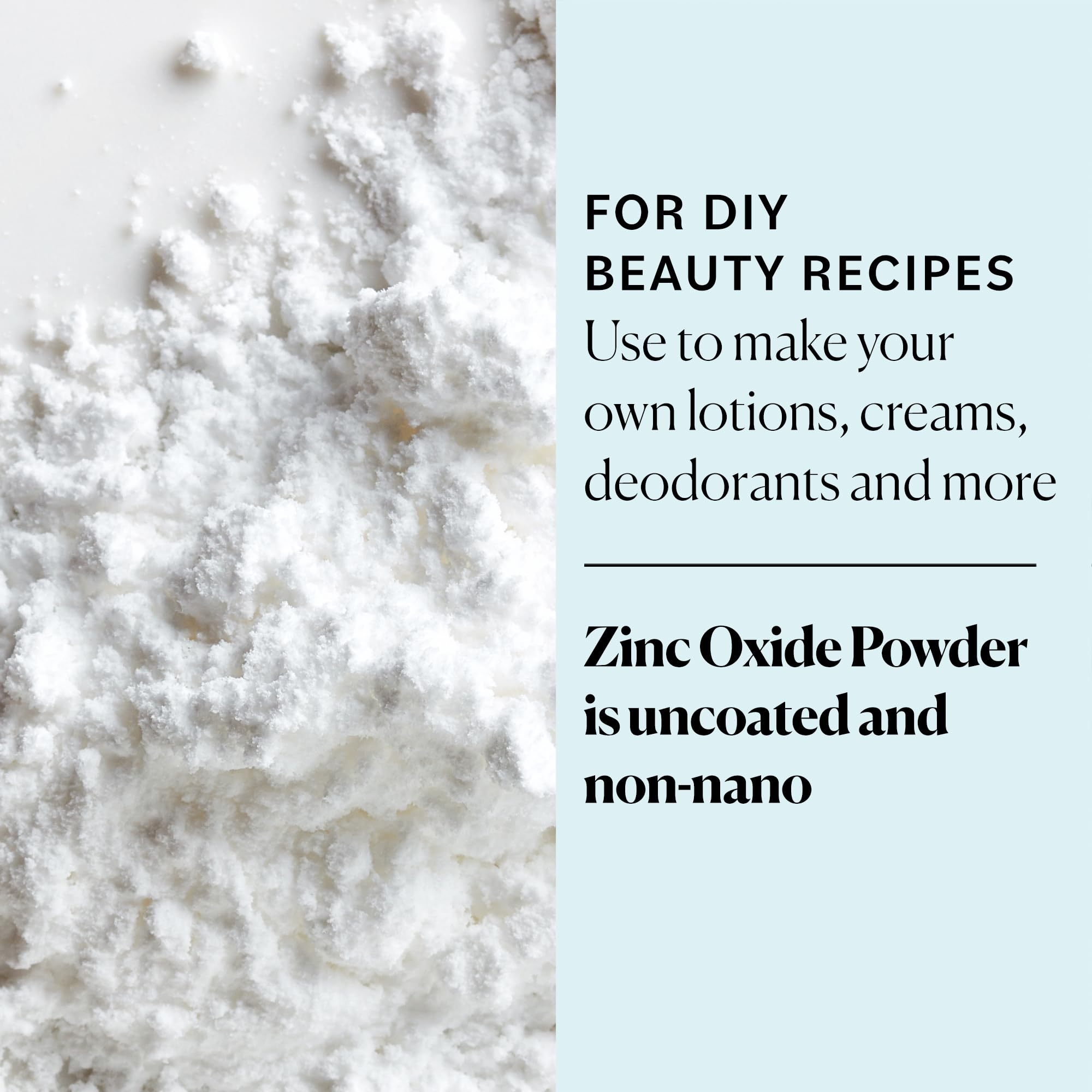 Sky Organics Zinc Oxide Powder 454g back view with ingredient details