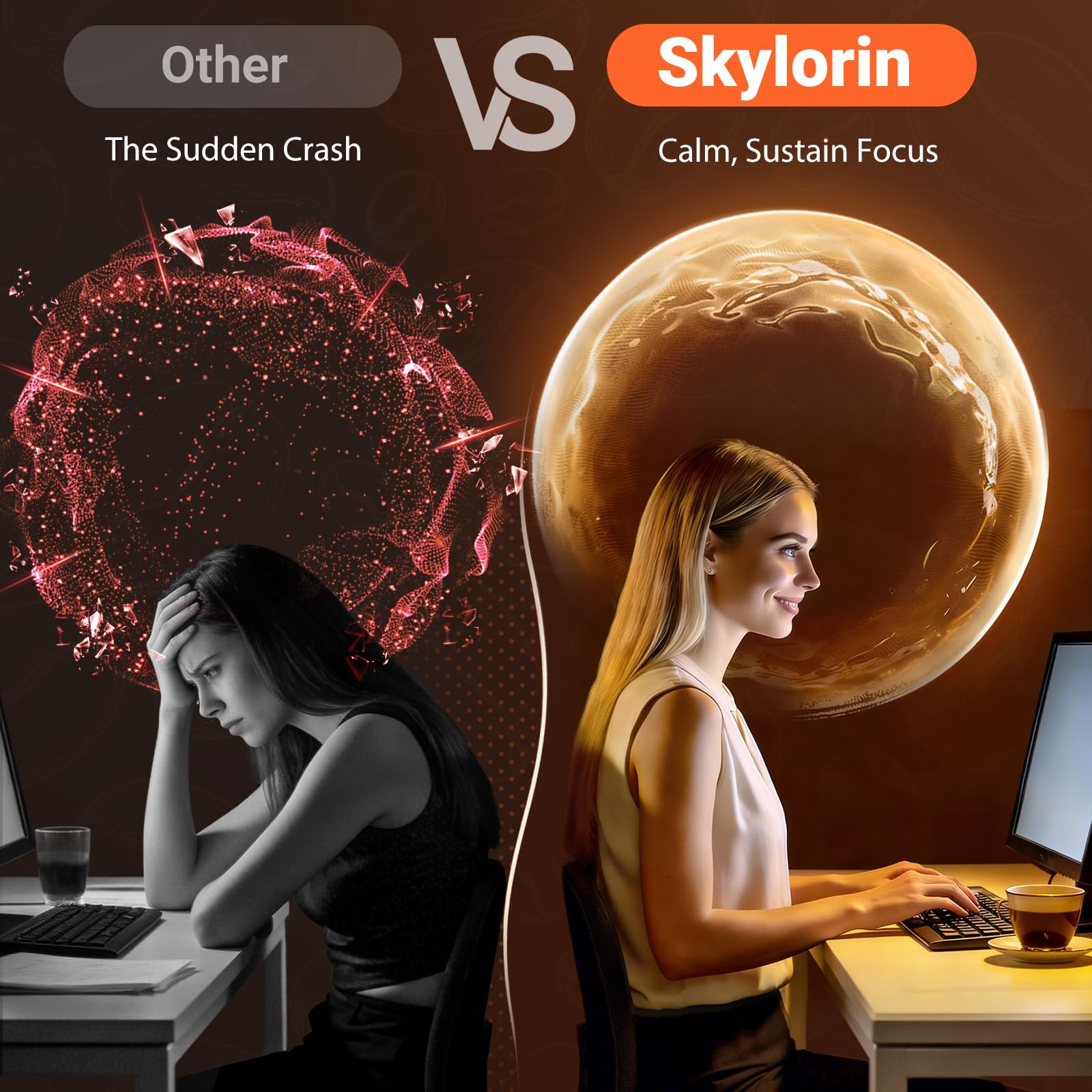 Skylorin Mushroom Coffee ingredients list on packaging