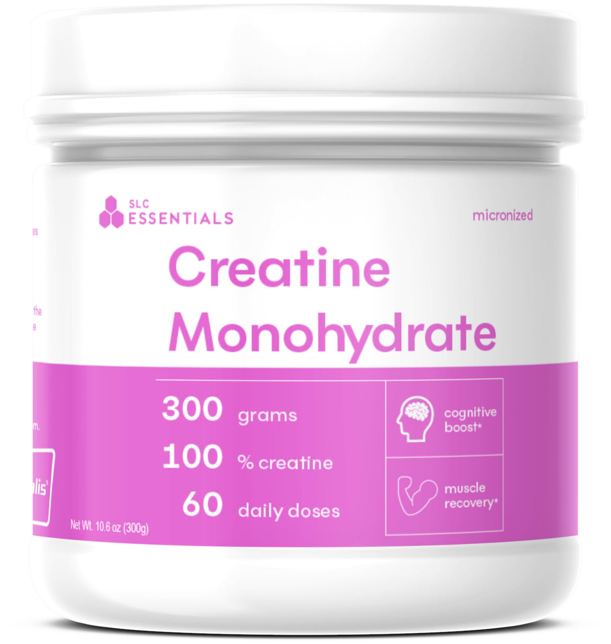 SLC Essentials Creatine Monohydrate 374g front view