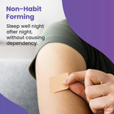 Sleep Connection Melatonin Patches in use on skin