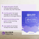 Sleep Connection Melatonin Patches lifestyle scene with travel items