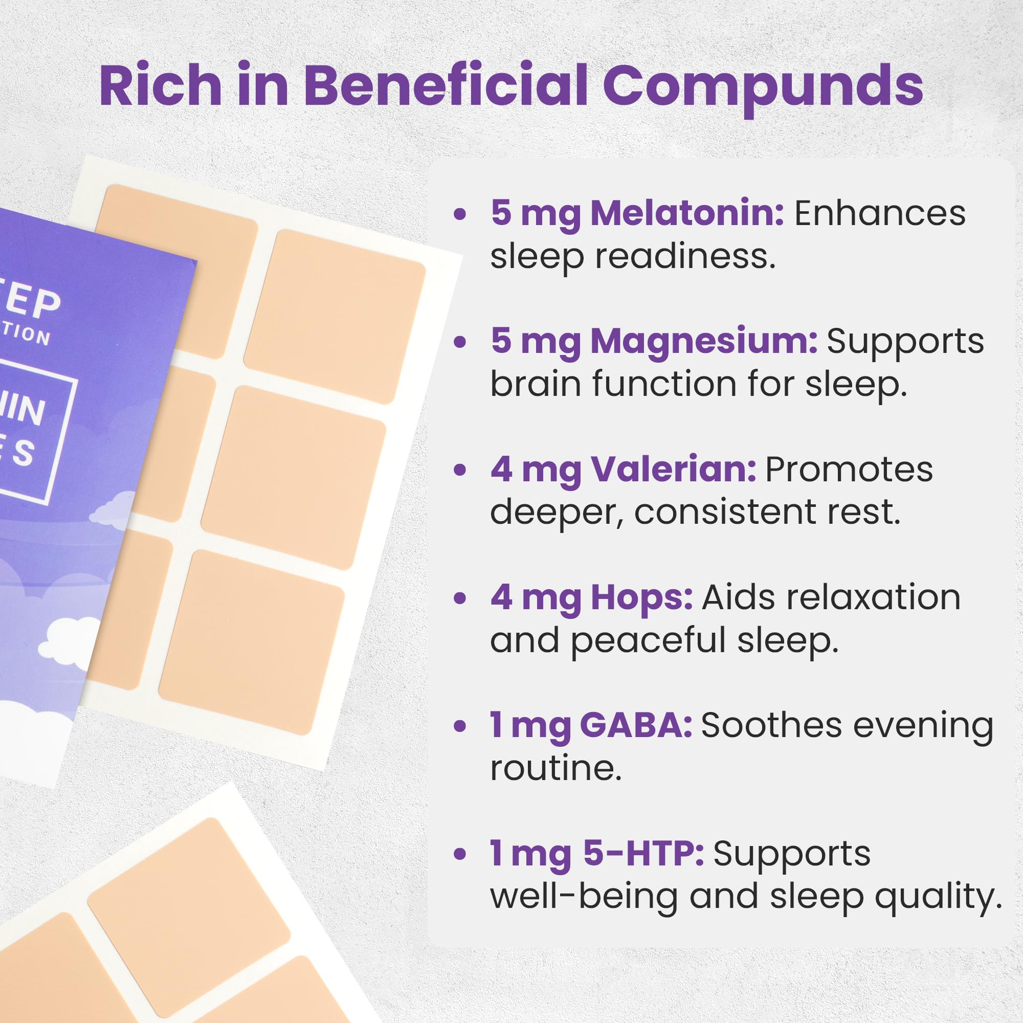 Sleep Connection Melatonin Patches side view