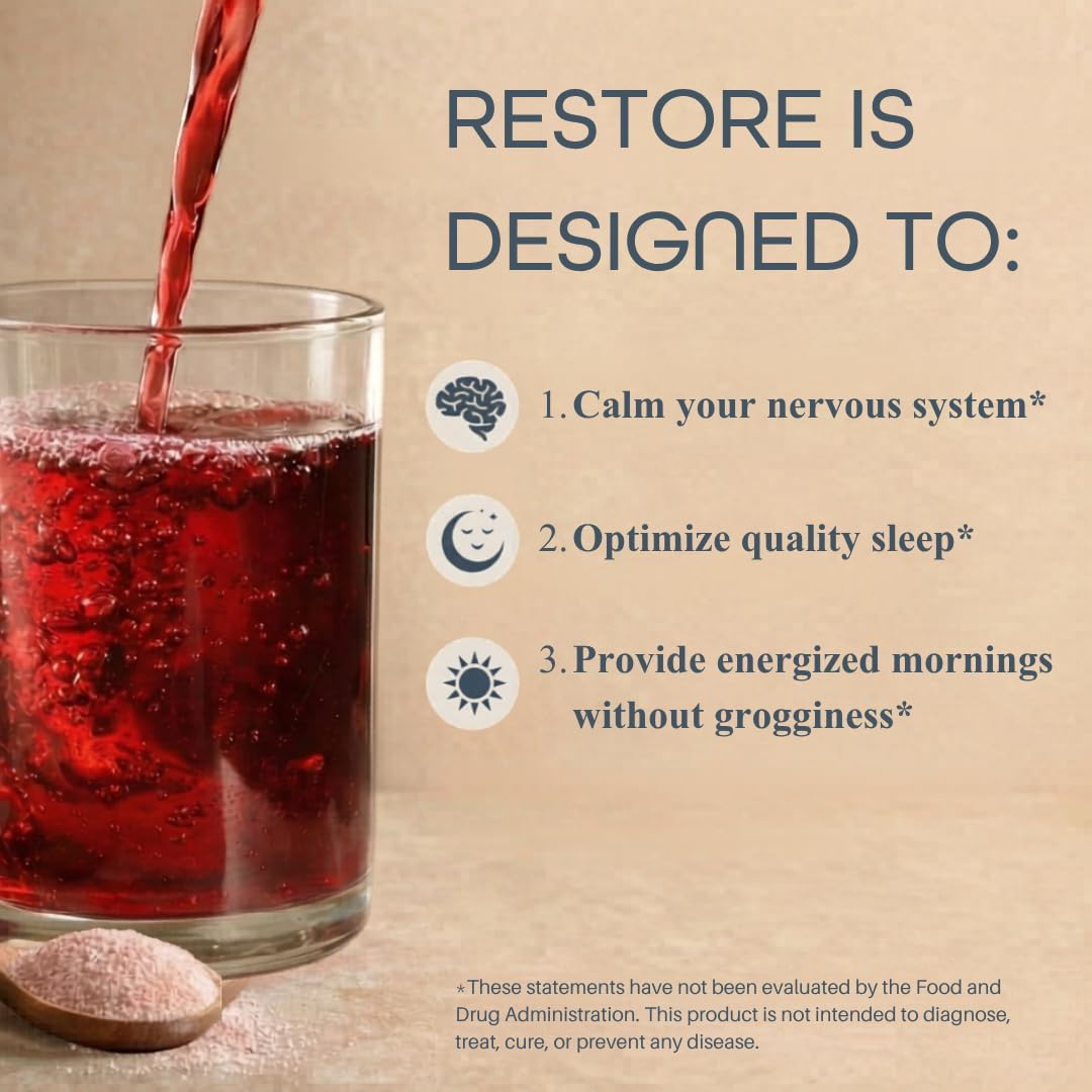 Sleep Habits Restore Nighttime Sleep Drink cherry pomegranate flavour close-up