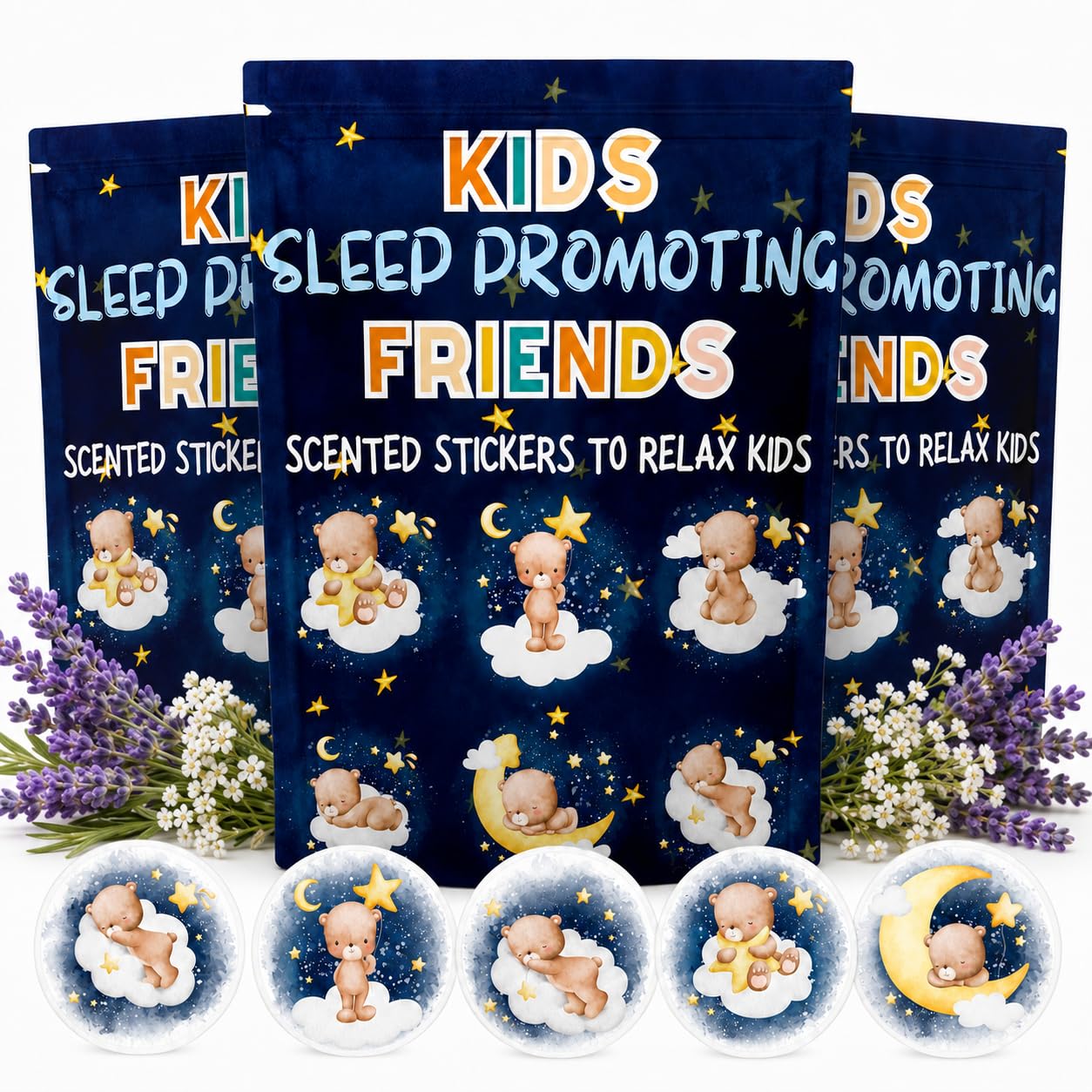 Sleep Promoting Stickers for Kids and Adults 90 Pack front view
