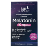 Sleep Soundly Melatonin 10 mg controlled-release tablets bottle front view