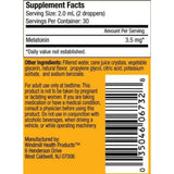 Sleep Soundly Melatonin 2-ounce bottle back view